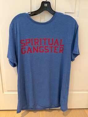 Spiritual Gangster Men’s Blue Graphic Tee